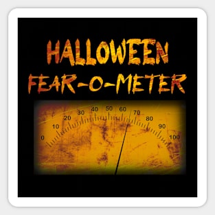 Funny Halloween fear-o-meter - analogue gauge Sticker